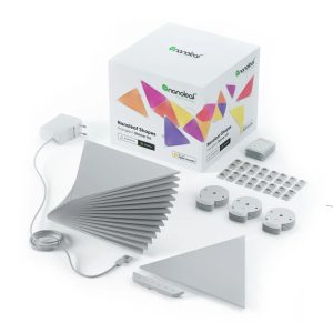 Kit complet de 15 panouri luminoase modulare Nanoleaf Shapes Triangles cu iluminare LED RGBW