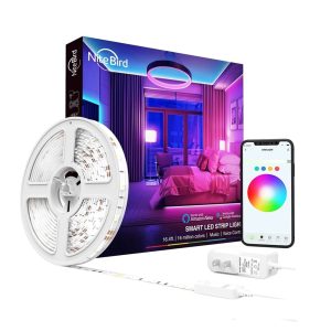 Kit bandă LED smart NiteBird SL3 de 10 metri cu accesorii de conectare